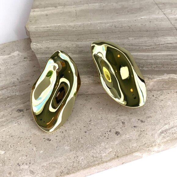 New ~ Anthropologie Shashi Barcelona Stud Silver Earrings - Picture 6 of 7